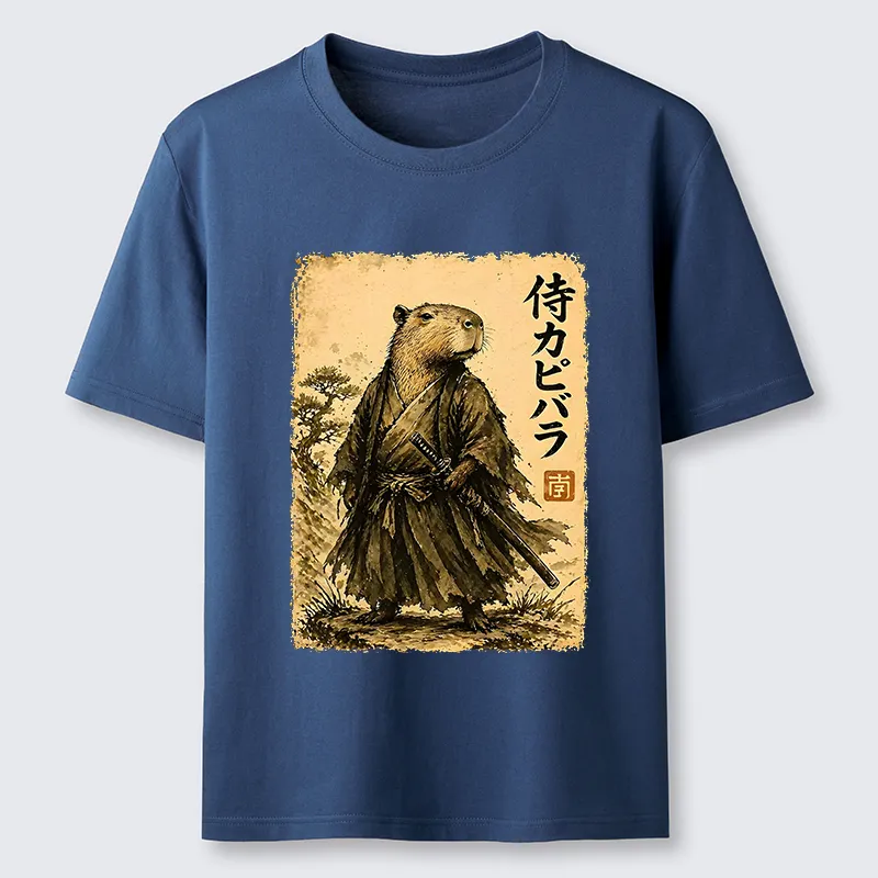 Tokyo-Tiger Japanese Samurai Capybara Classic T-Shirt