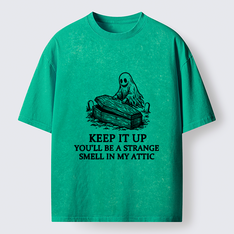 Tokyo‑Tiger Funny Ghost Prank Washed T-Shirt