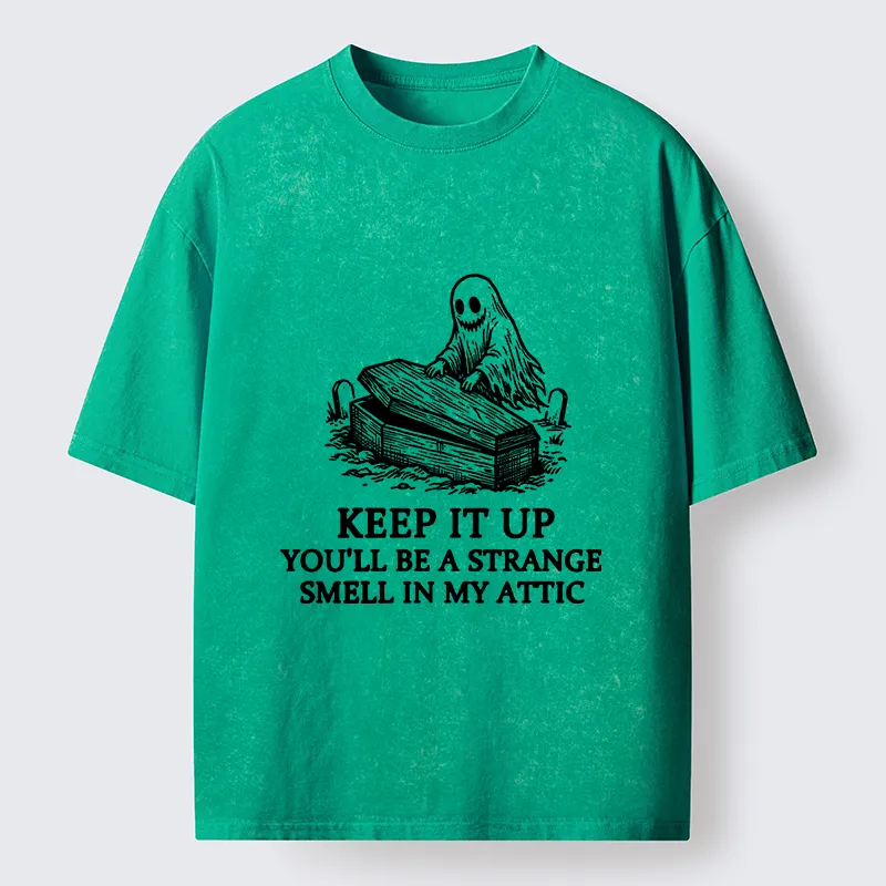 Tokyo‑Tiger Funny Ghost Prank Washed T-Shirt