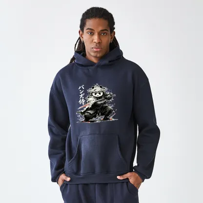 Tokyo-Tiger Panda Samurai Warrior Adult Fleece Hoodie