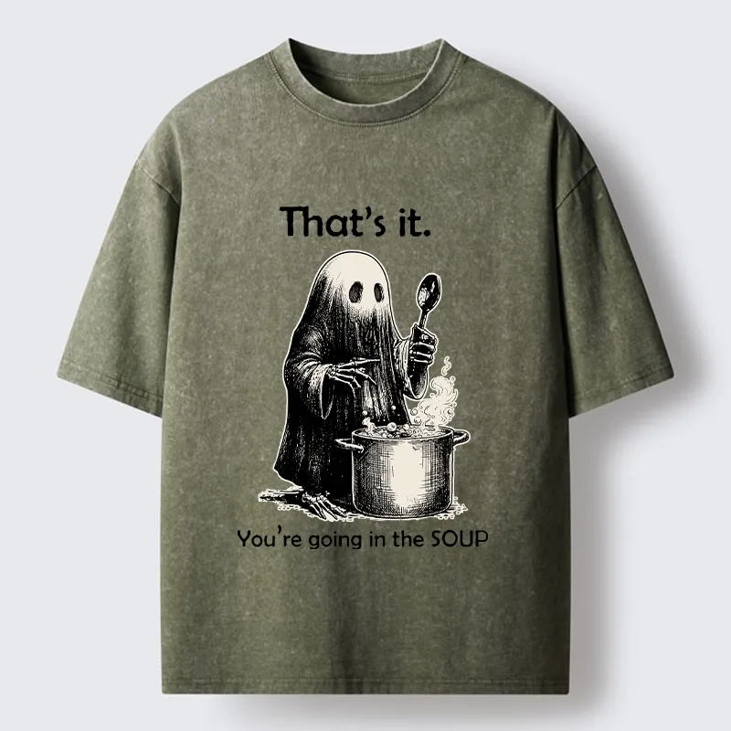 Tokyo‑Tiger Spooky Ghost Chef Washed T‑Shirt