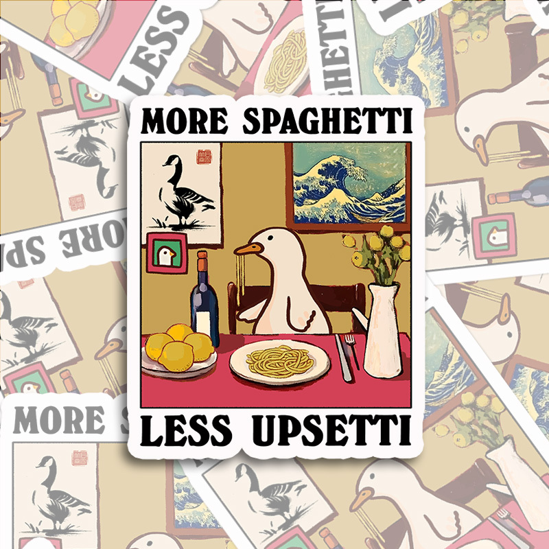 Tokyo-Tiger More Spaghetti Less Upsetti Goose Sticker