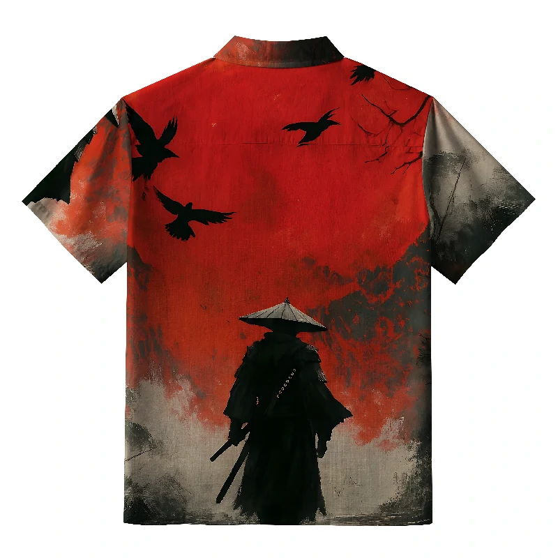 Tokyo-Tiger Blood Night Samurai Aloha Hawaiian Shirt