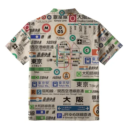 Tokyo-Tiger Tokyo Train Lines Aloha Hawaiian Shirt