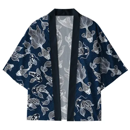Tokyo-Tiger Japanese Koi Kimono Cardigan