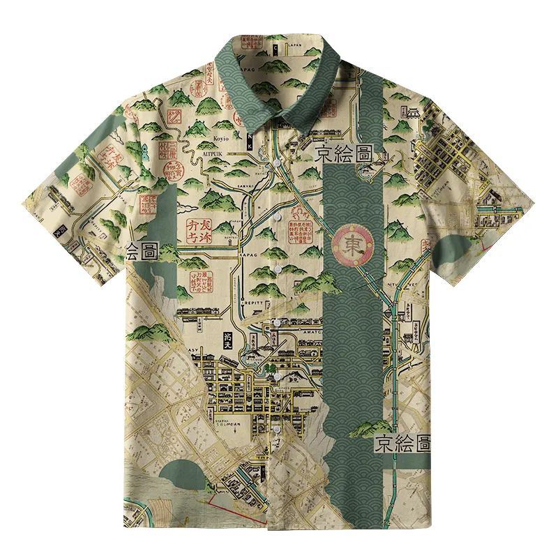 Tokyo-Tiger Exploring Kyoto Button-up Shirt