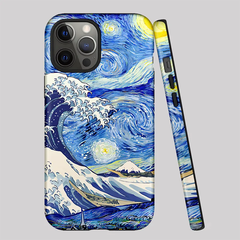 Tokyo-Tiger Waves Under The Starry Night Phone Case