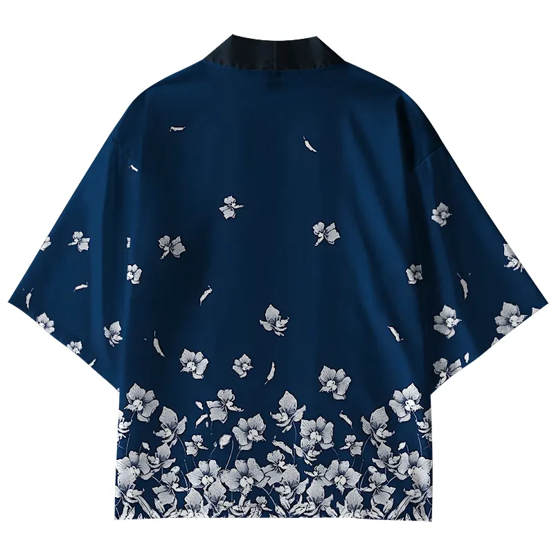Tokyo-Tiger Scattered Floral Kimono Cardigan