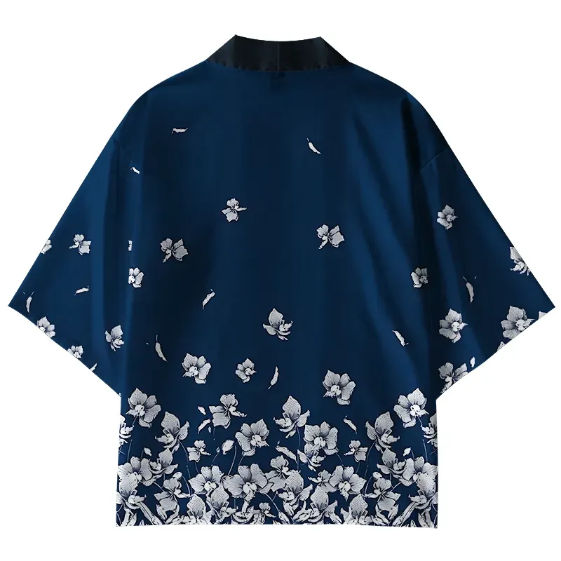 Tokyo-Tiger Scattered Floral Kimono Cardigan