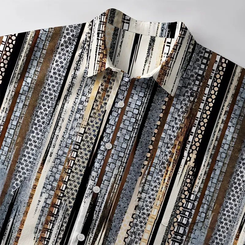 Tokyo-Tiger Japanese Pattern Button-up Shirt