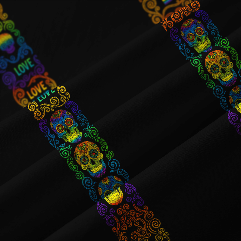 Tokyo-Tiger Neon Skull Pride Never Dies Aloha Hawaiian Shirt