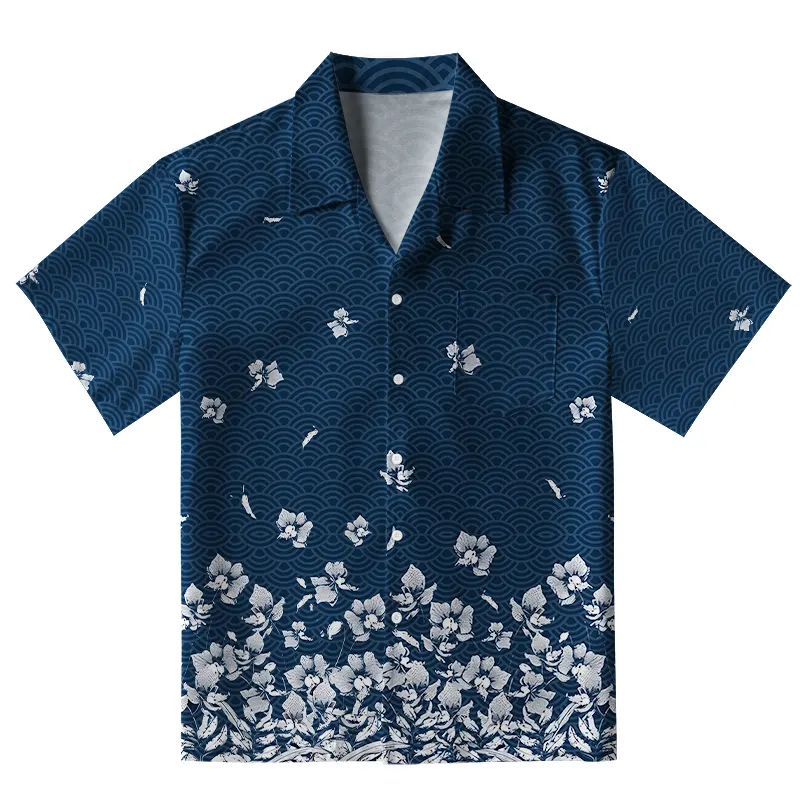 Tokyo-Tiger Falling Petals Aloha Hawaiian Shirt