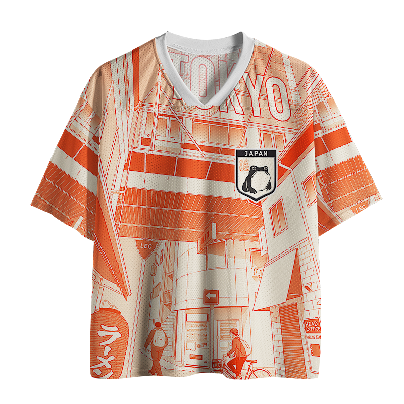 Tokyo-Tiger Tokyo Street Corner Japanese Mesh Jersey