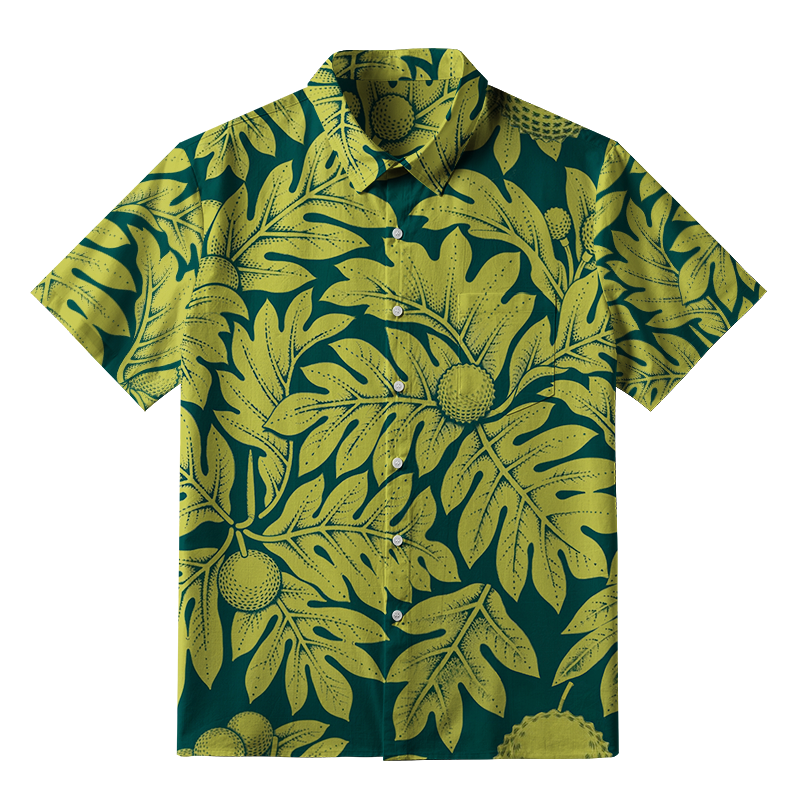 Tokyo-Tiger Exotic Botanical Button-up Shirt