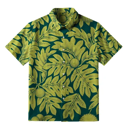Tokyo-Tiger Exotic Botanical Button-up Shirt
