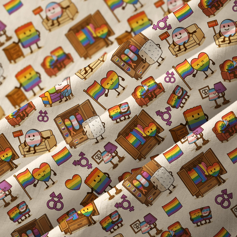 Tokyo-Tiger Pride Rainbow Sushi Button-up Shirt
