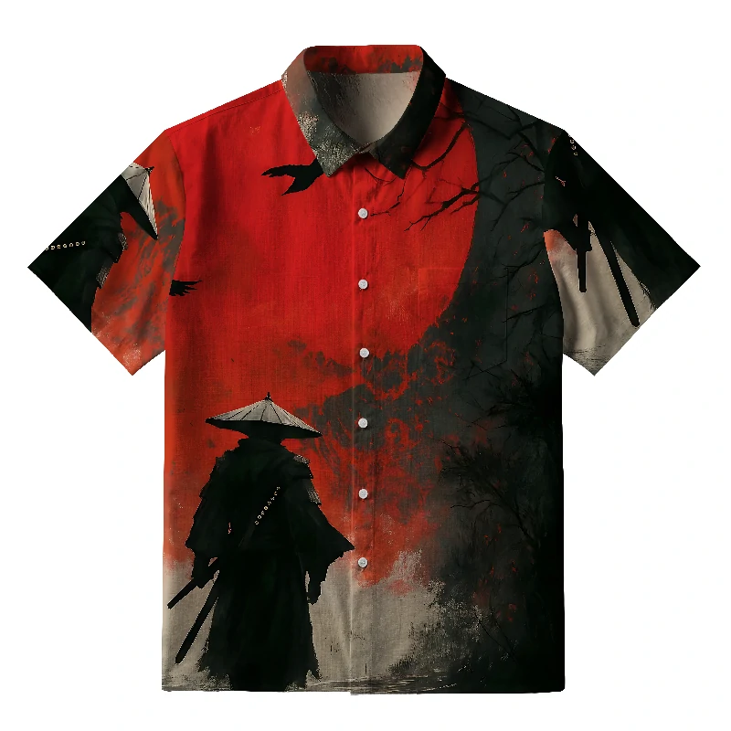 Tokyo-Tiger Blood Night Samurai Button-up Shirt