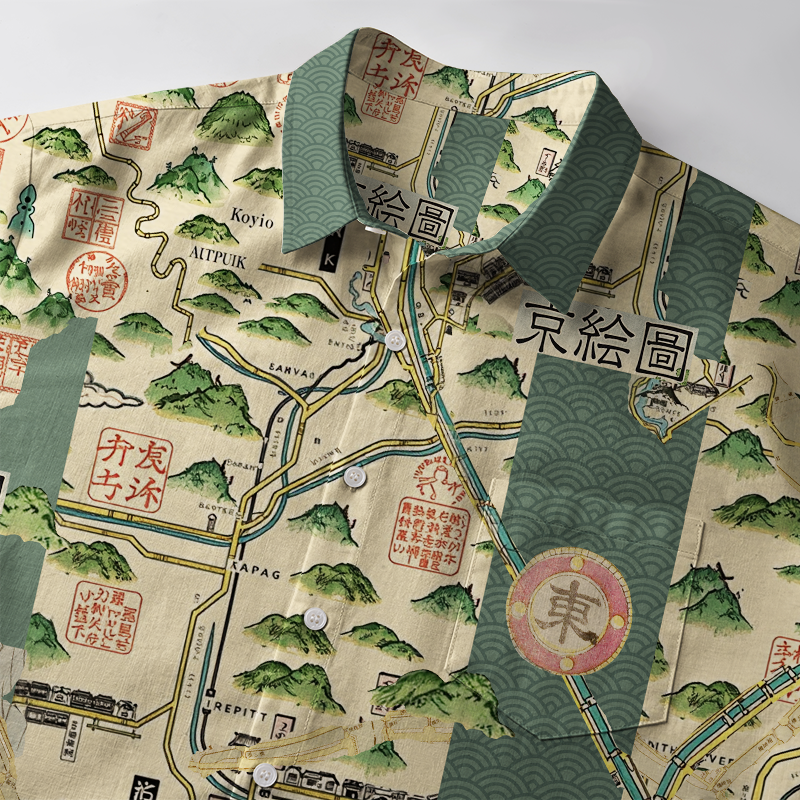 Tokyo-Tiger Exploring Kyoto Button-up Shirt