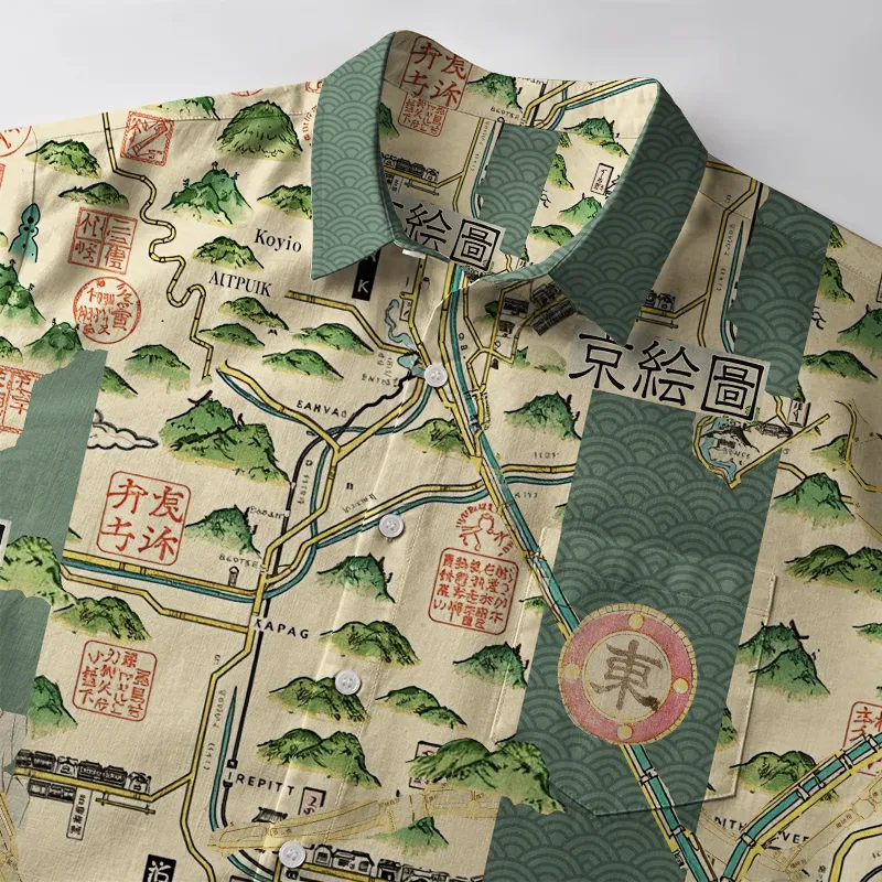 Tokyo-Tiger Exploring Kyoto Button-up Shirt