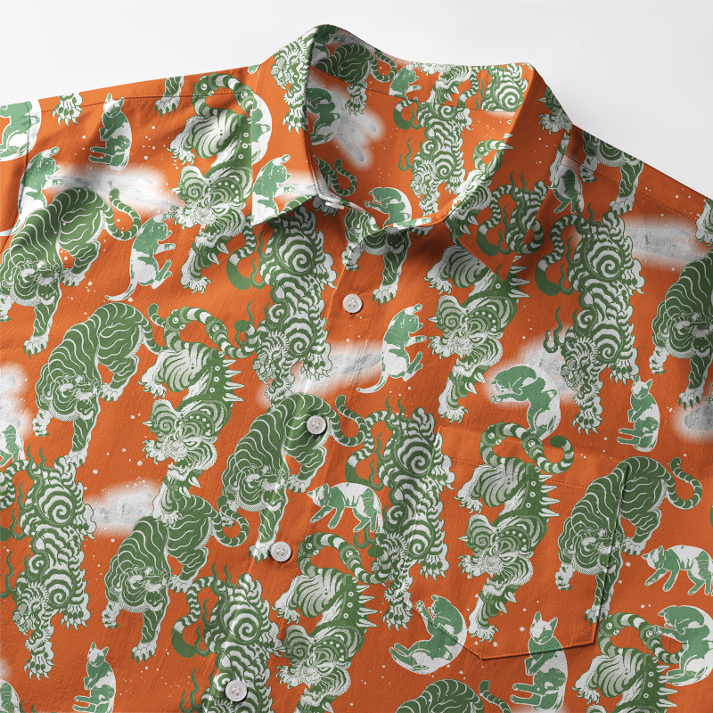 Tokyo-Tiger Hundred Tigers Button-up Shirt