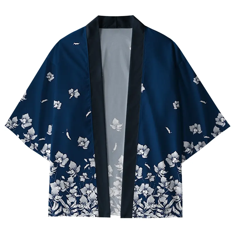 Tokyo-Tiger Scattered Floral Kimono Cardigan