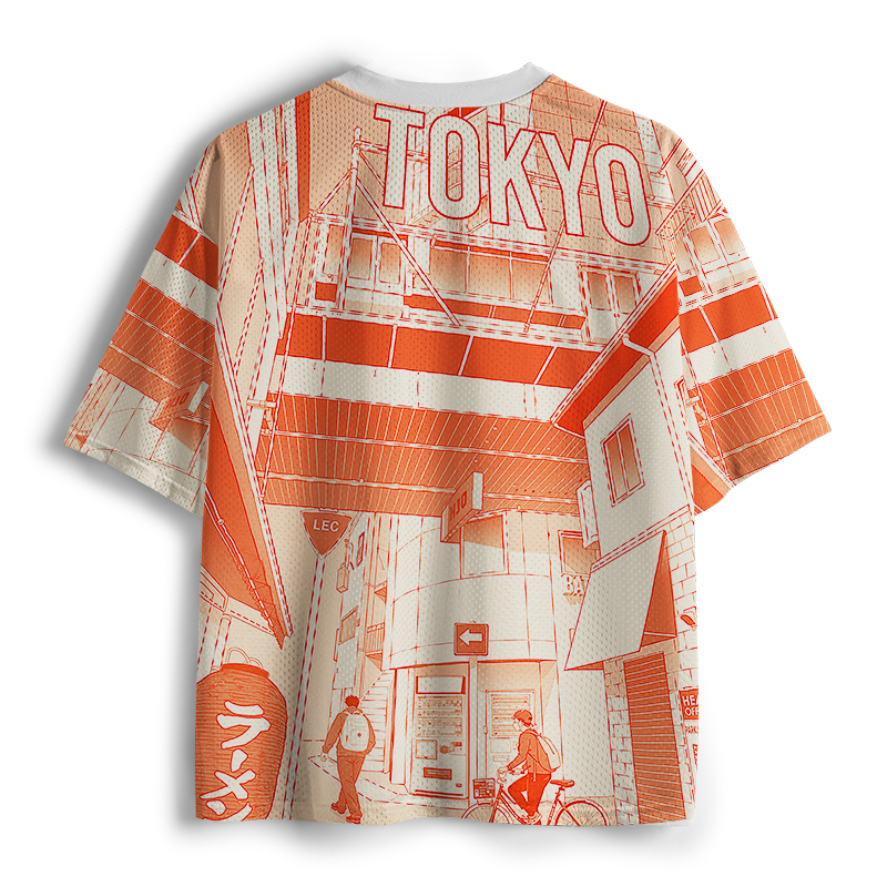 Tokyo-Tiger Tokyo Street Corner Japanese Mesh Jersey