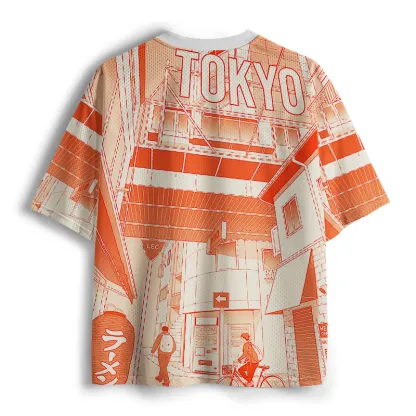 Tokyo-Tiger Tokyo Street Corner Japanese Mesh Jersey