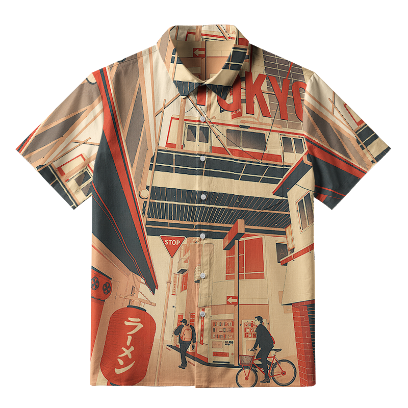 Tokyo-Tiger Tokyo Street Corner Button-up Shirt