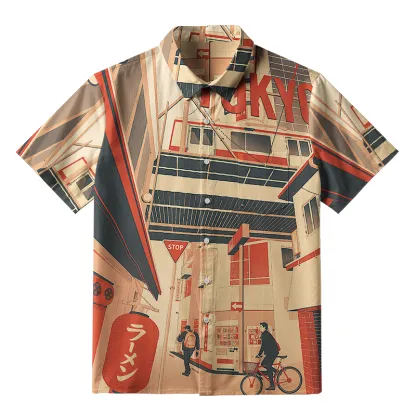Tokyo-Tiger Tokyo Street Corner Button-up Shirt