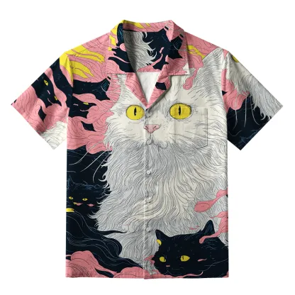 Tokyo-Tiger Mystical Cats Aloha Hawaiian Shirt