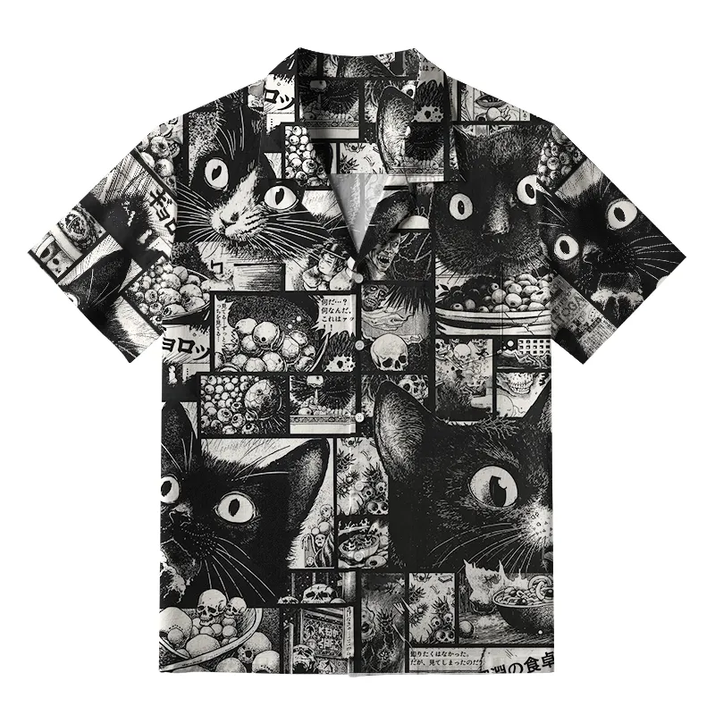 Tokyo-Tiger Cat Collecting Eyeballs Aloha Hawaiian Shirt