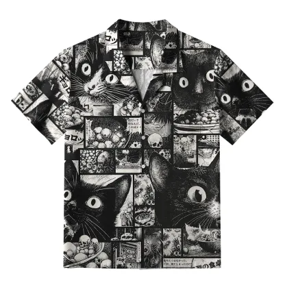 Tokyo-Tiger Cat Collecting Eyeballs Aloha Hawaiian Shirt