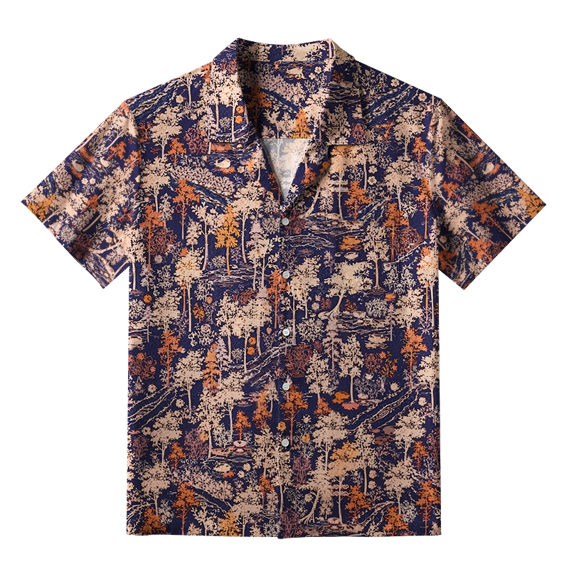 Tokyo-Tiger Autumn Forest Aloha Hawaiian Shirt
