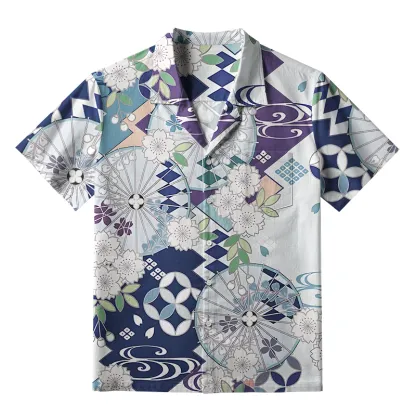 Tokyo-Tiger Floral And Umbrella Aloha Hawaiian Shirt