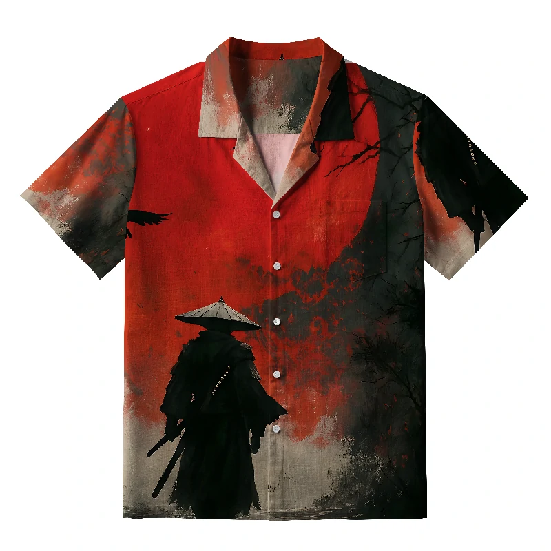 Tokyo-Tiger Blood Night Samurai Aloha Hawaiian Shirt