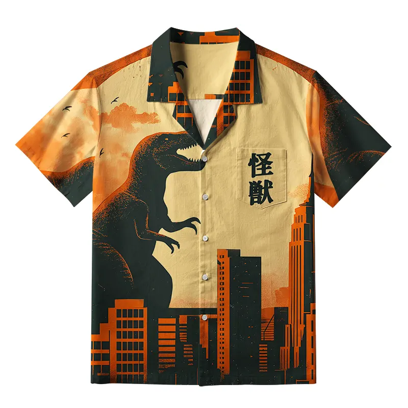 Tokyo-Tiger Monster In The City Aloha Hawaiian Shirt