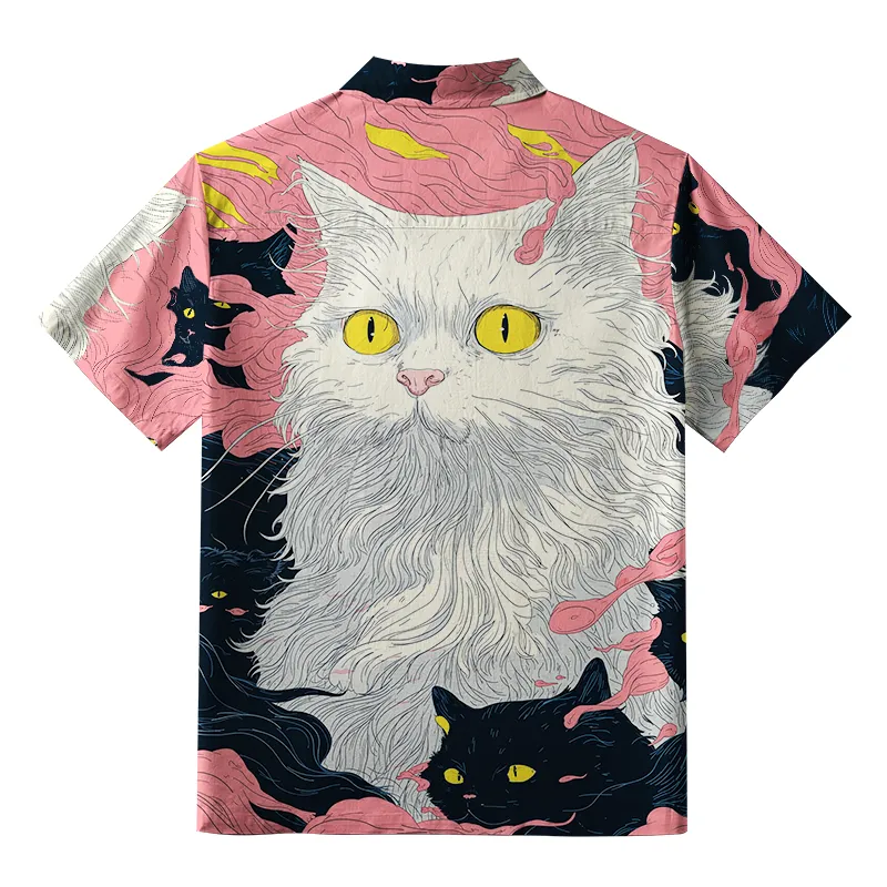 Tokyo-Tiger Mystical Cats Button-up Shirt