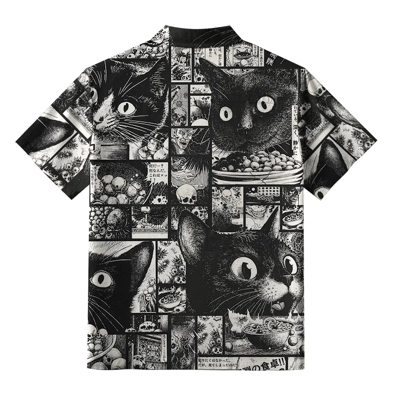 Tokyo-Tiger Cat Collecting Eyeballs Button-up Shirt