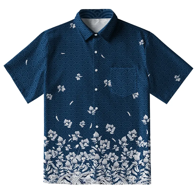 Tokyo-Tiger Falling Petals Button-up Shirt