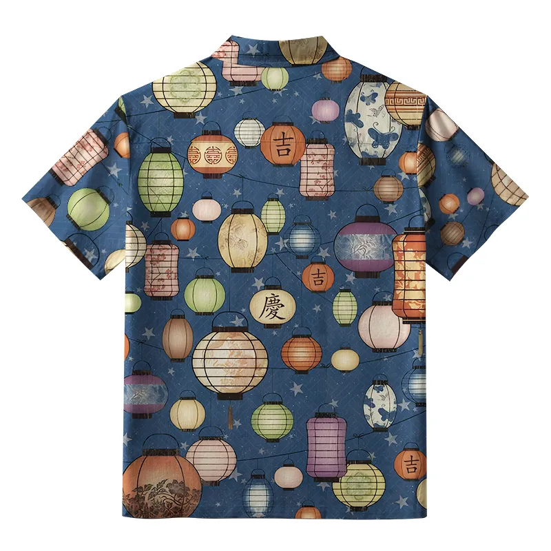 Tokyo-Tiger Starlit Lanterns Aloha Hawaiian Shirt