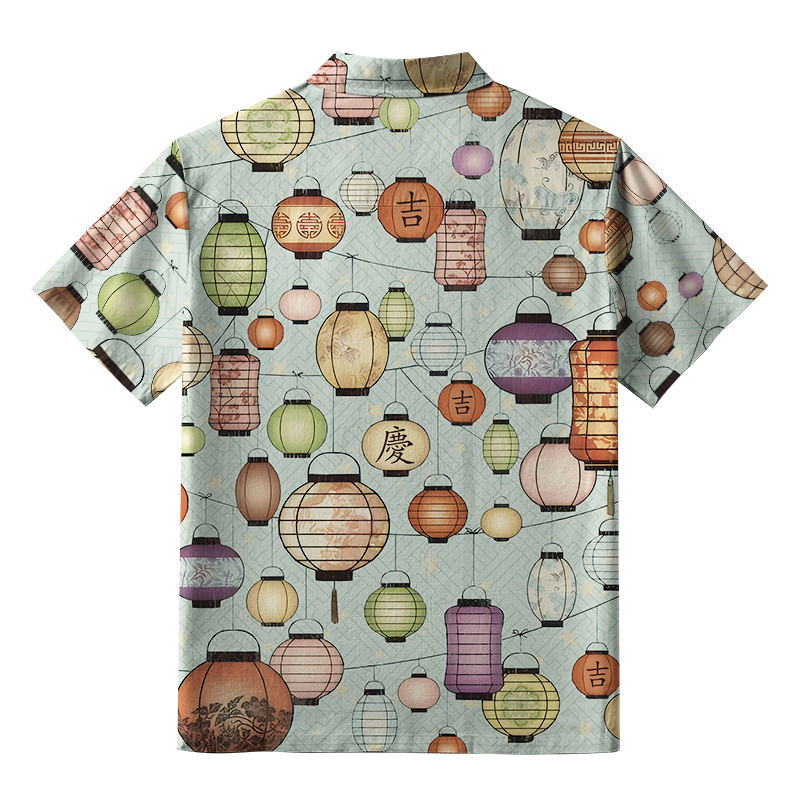 Tokyo-Tiger Starlit Lanterns Japanese Aloha Hawaiian Shirt