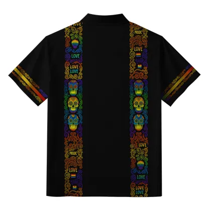 Tokyo-Tiger Neon Skull Pride Never Dies Aloha Hawaiian Shirt