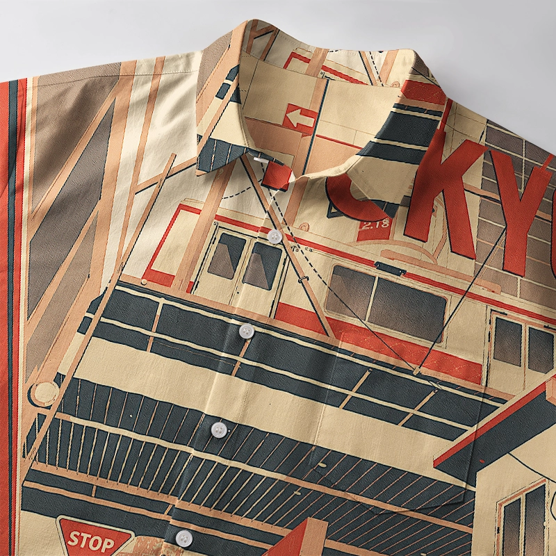 Tokyo-Tiger Tokyo Street Corner Button-up Shirt