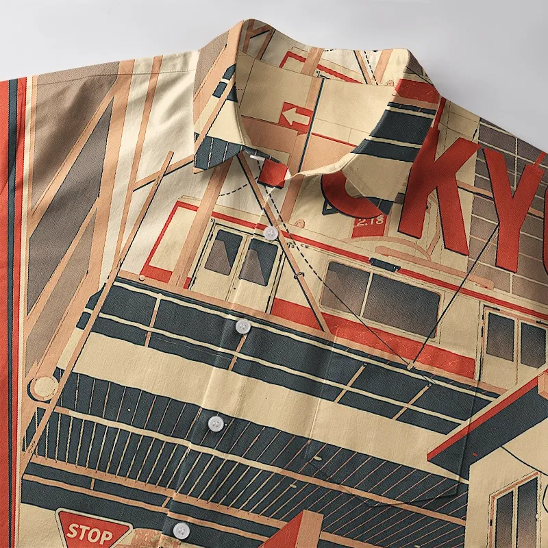 Tokyo-Tiger Tokyo Street Corner Button-up Shirt