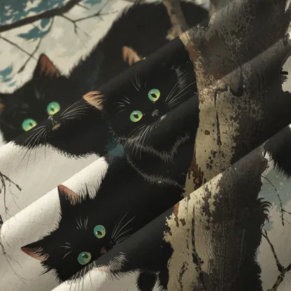 Tokyo-Tiger Three Shocked Cats On A Branch Aloha Hawaiian Shirt