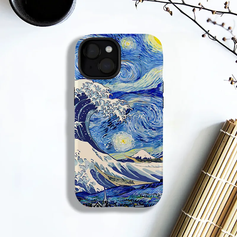 Tokyo-Tiger Waves Under The Starry Night Phone Case Sale