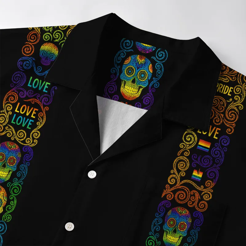 Tokyo-Tiger Neon Skull Pride Never Dies Aloha Hawaiian Shirt