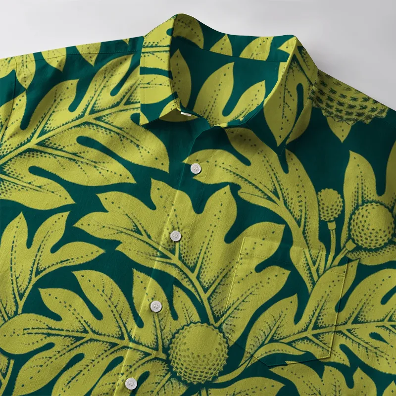 Tokyo-Tiger Exotic Botanical Button-up Shirt