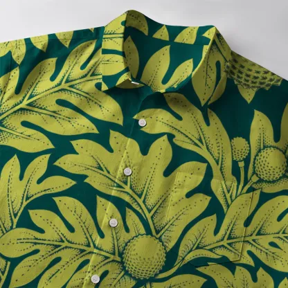 Tokyo-Tiger Exotic Botanical Button-up Shirt