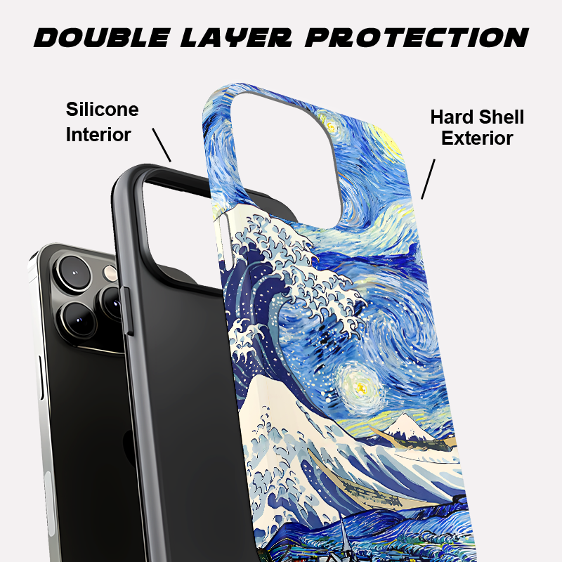 Tokyo-Tiger Waves Under The Starry Night Phone Case